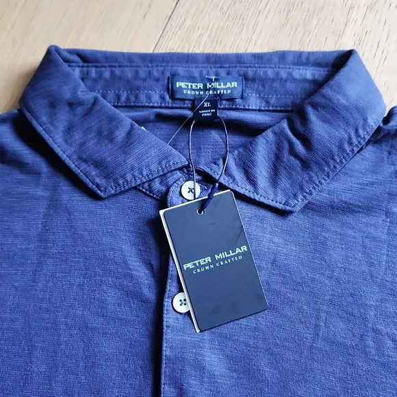 Peter Millar Journeyman Polo Shirt in Navy - Picture 6 of 14
